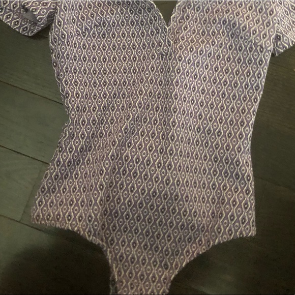 Zara geometric print cutout bodysuit - Picture 7 of 8